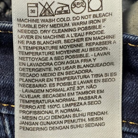 Levi's 711 Skinny Blue Jeans Stretch Casual Dark Denim Classic Zip Women Size 29 - Picture 9 of 9